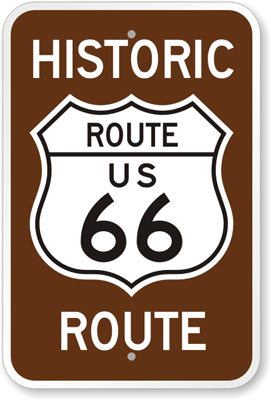 Historic Route 66 sign