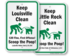 Dog Poop Sign - Clean Up After Your Dog Sign Online, SKU: K-7546