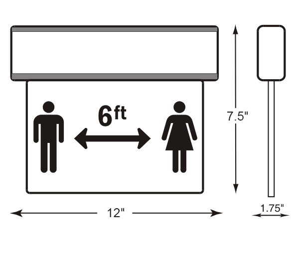 Universal Mount Edge-Lit LED Exit Sign