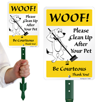 Be Courteous Pick Up Poop Sign Kit