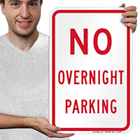 No Overnight Parking Signs