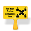 Add Your Custom Social Distancing Instructions ConeBoss Sign