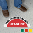 Add Headline and Your Text Custom SlipSafe Floor Sign