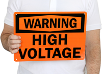 Warning High Voltage Signs