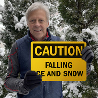 Falling ice and snow sign