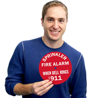 Sprinkler Fire Alarm Sign