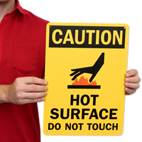 Caution: Hot Surface Do Not Touch Signs