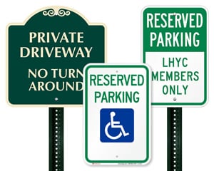 Parking Signs, Posts & Bases