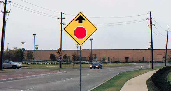 Stop Ahead Sign